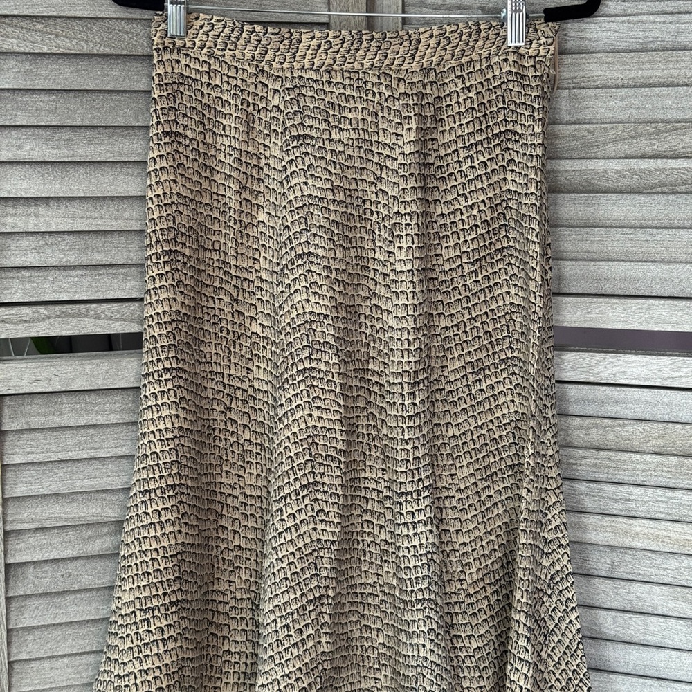 Flora Kung Vintage 100% Silk Snake Print A-Line Skirt Sz 14 Mob Wife Glam